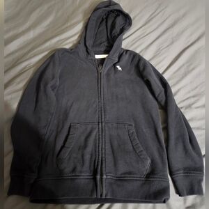 Abercrombie & Fitch Boys Black Full-Zip Hoodie - Size 11/12